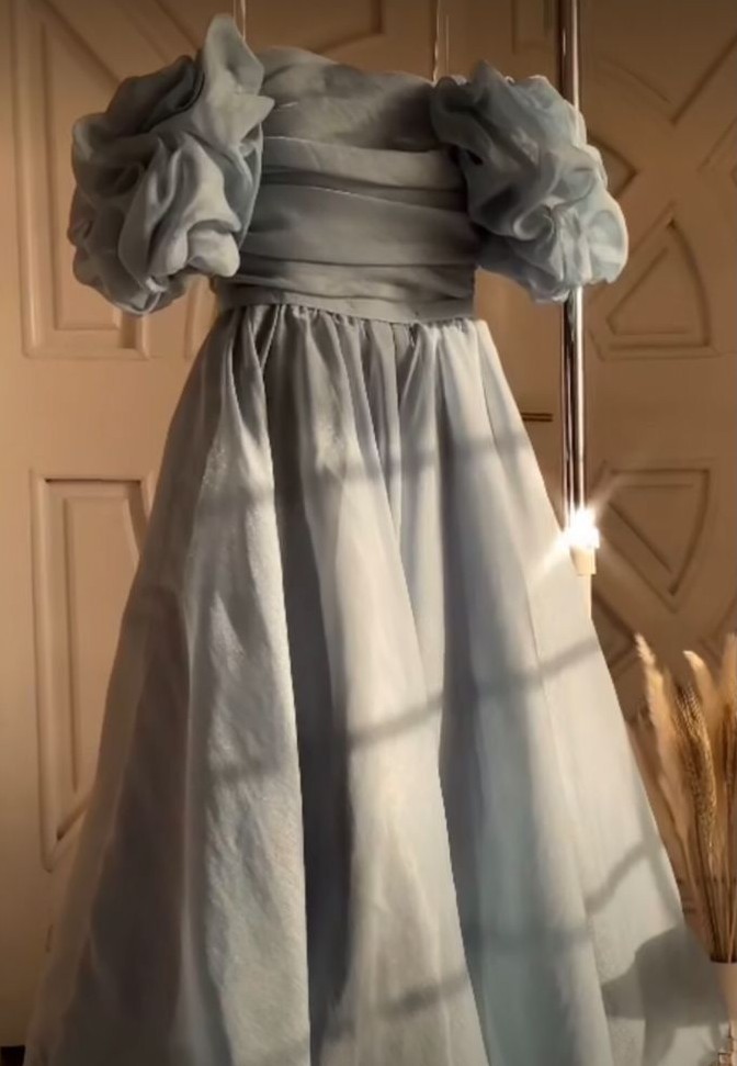 فستان ازرق ناعم للبنات (15-18 سنة)