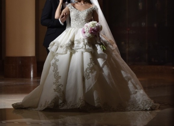 MARCELA DE CALA CUSTOM MADE WEDDING DRESS SIZE 36-38 FOR SALE