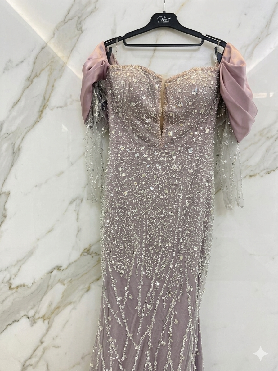 فستان شك خرز بالكامل