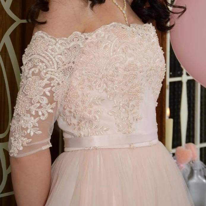 فستان زهري فاتح للبيع  LIGHT PINK DRESS