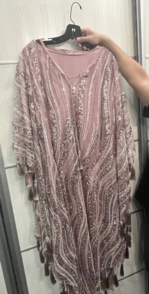 فستان او ثوب سهرة زهري